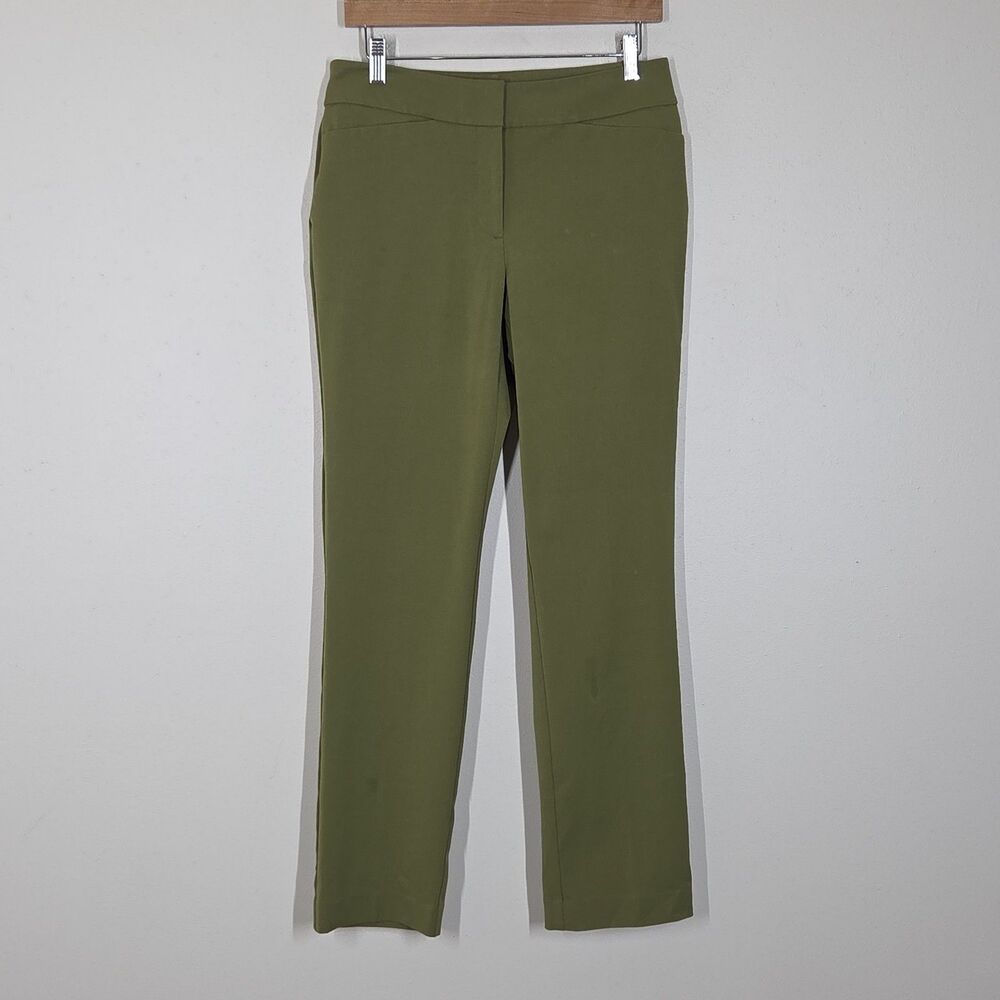 Ann Taylor Olive Green Tailored Dress Pants 4 Career Workwear Church Office